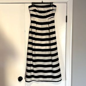 Black and White Striped Maxi